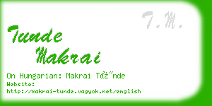 tunde makrai business card